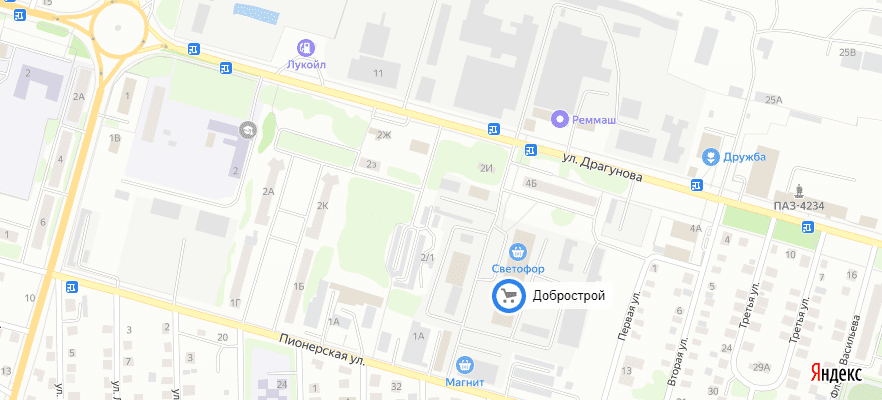 Магазины на карте Альметьевска